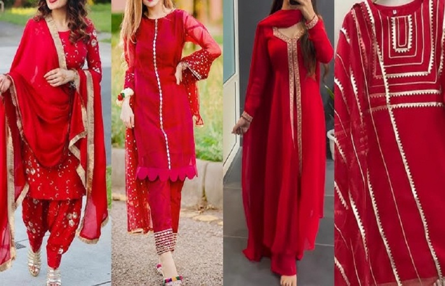 red suit for women